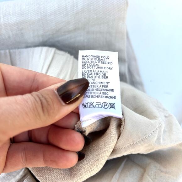 Brochu Walker The Talia Pant Flax XS Pleated Cropped Cream Trousers Luxury - Picture 9 of 9